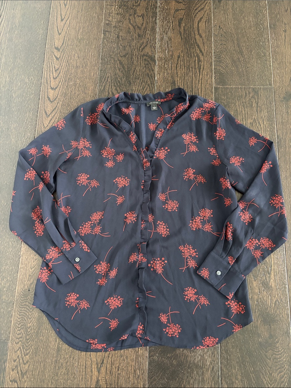 Navy Floral Blouse